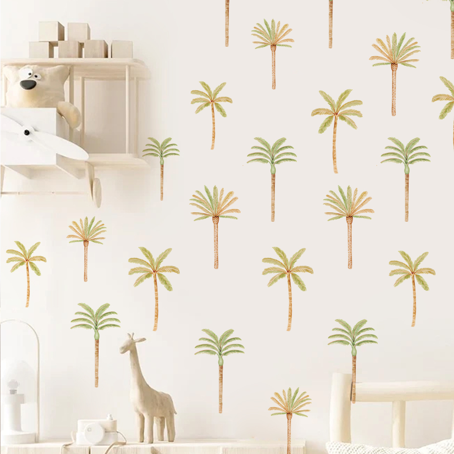 Baby Nursery Boy - Boho Kokospalme Wandaufkleber für Kinder Baby